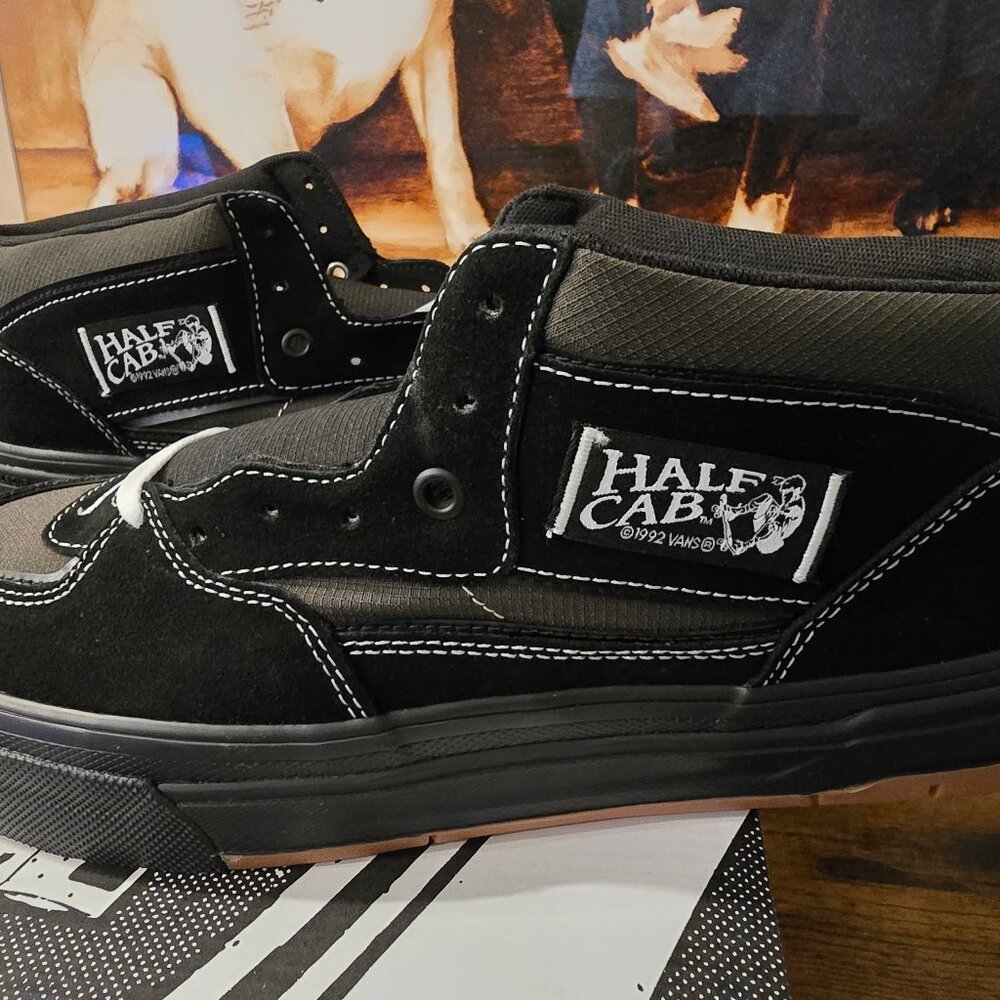 VANS Skate Half Cab Wafflecup VN000D9ZKOU BLACK ASPHALT Men Shoes Sz 11 NEW